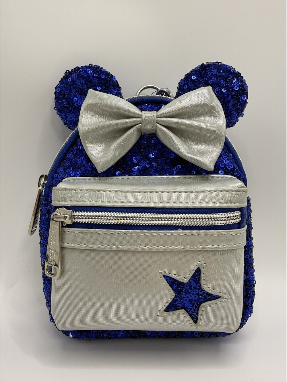 Loungefly Disney Parks Make A Wish Mickey Wristlet Backpack Blue Stars NWT 2020